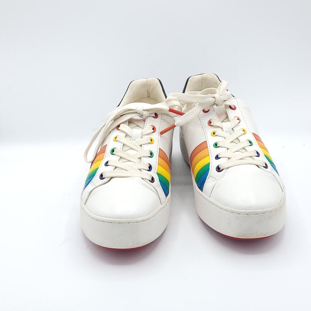Michael Kors Poppy Rainbow white sneakers women's size 10 - Picture 7 of 9